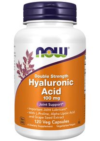 Now Foods Hyaluronic Acid 100 mg Double Strength, 120 Kapseln