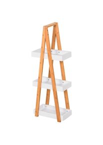 kleankin 3-Tier Bathroom Shelf Storage Space Saver Wooden Toilet Rack Bamboo Frame & Natural | Aosom Ireland