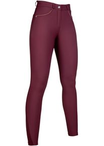 HKM Beagle Reithose, Silikon-Kniebesatz, bordeaux, 48