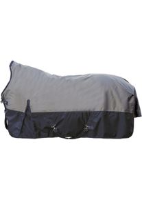 HKM Halifax Highneckdecke, 1680D, 100g Füllung, grau/dunkelblau, 125