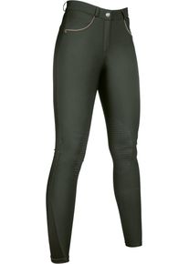HKM Beagle Reithose, Silikon-Kniebesatz, dunkelgrün, 34
