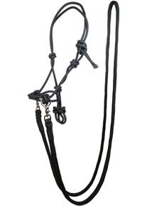 HKM Knotenhalfter mit Zügel, schwarz, Vollblut