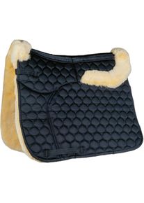 HKM Lammfell-Korrektur-Schabracke, schwarz/natur, Dressur