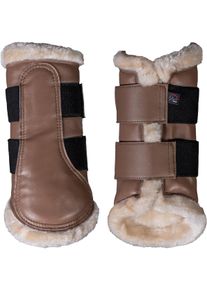 HKM Comfort Premium Fell Gamaschen, taupe, XL