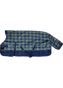 HKM Cleveland Karo Highneckdecke, 600D, Polarfleece, navy/grün karo, 155
