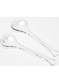 G.F. Heim S&ouml;hne Salatbesteck aus Acrylglas glasklar 34cm 809-2