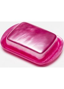 G.F. Heim Söhne Butterdose aus Acrylglas groß pink 535-19