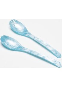 G.F. Heim S&ouml;hne Salatbesteck aus Acrylglas aqua 29,5cm 817-30