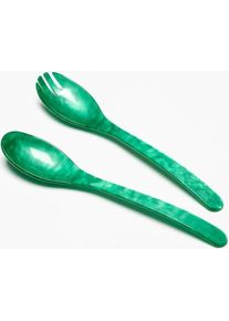 G.F. Heim S&ouml;hne Salatbesteck aus Acrylglas gr&uuml;n 29,5cm 817-37