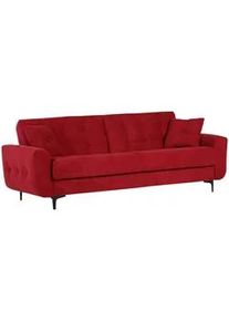 Livetastic Schlafsofa , Rot , Textil , Uni , Füllung: Schaumstoff, Silikon , 230x84x95 cm , Stoffauswahl, Liegefunktion, Rücken echt , Wohnzimmer, Sofas & Couches, Schlafsofas, Klappsofas