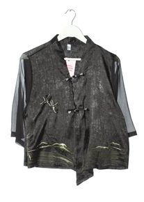 fashion classic Kimono Blouse Women, Size 44, black