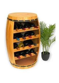 DanDiBo Weinregal Holz Weinfass Natur 70 cm 371 , 48x70x48 cm , Weinregale