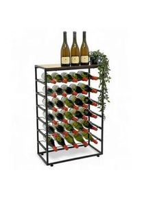 DanDiBo Weinregal Metall Freistehend 30 Flaschen , 59x88x30 cm , Weinregale