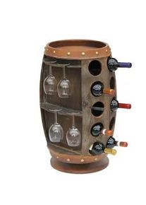 DanDiBo Weinregal Holz Braun 360° Drehbar 71 cm 9205-R , 45x71x45 cm , Weinregale