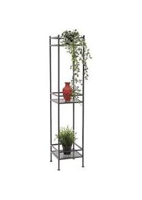 DanDiBo Standregal Schwarz Metall Schmal Stehend 3 Ebenen 110 cm , 23x110x23 cm , Wohnzimmer, Regale, Bücherregale