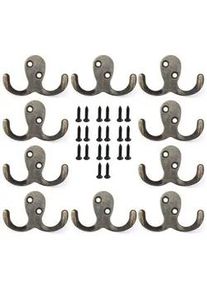 DanDiBo Wandhaken 10x 4,2 cm aus Metall Messingfarben 793827 , 6.8x4.2x2.2 cm , Garderobe, Garderobenhaken, Kleiderhaken