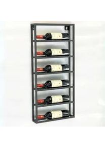 DanDiBo Weinregal Metall Wand Schwarz , 40x83x9 cm , Weinregale