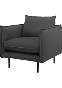 Home Affaire, Sessel &raquo;Somba&laquo; mit dickem Keder und eleganter Optik, anthrazit, Struktur fein (100% Polyester);Filzoptik (100% Polester), Filzoptik, 