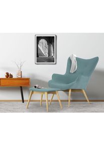 Home Affaire , Sessel &raquo;Egense&laquo; wahlweise mit oder ohne Hocker , petrol