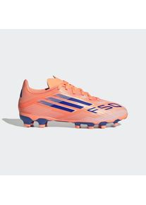 adidas Performance, Damen, Fu&szlig;ballschuh &raquo;F50 LEAGUE MULTI-GROUND KINDER-STIEFEL&laquo; geeignet f&uuml;r Rasen- und Kunstrasenpl&auml;tze, Beam Orange / Lucid Blue / 