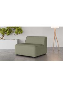 OTTO home, Sessel &raquo;Bequemer Sessel Cavan, Ma&szlig;e B/T/H: 90/90/72 cm&laquo; ohne Armlehne, mit Wellenunterfederung, auch in Boucl&eacute;, gr&uuml;n, 100% Polyester, 