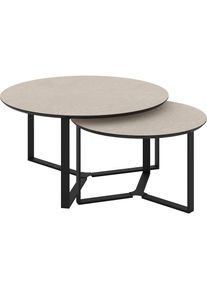 Hela , Couchtisch »MASSA« Set, 2 Stk. tlg. , Cashmere/Schwarz + Schwarz + Cashmere