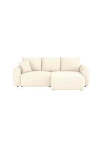 Mid.you Ecksofa , Creme , Textil , F&uuml;llung: Schaumstoffflocken,Schaumstoffflocken , Eckteil, L-Form, links montierbar, rechts montierbar , 250x151 cm , Made in EU , Wohnzimmer, Sofas & Couches, Wohnlandschaften, Ecksofas