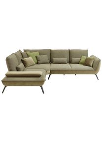 Moderano Ecksofa , Olivgr&uuml;n , Textil , Ottomane links, L-Form , 310x250 cm , Typenauswahl, Fu&szlig;auswahl, Lederauswahl, Stoffauswahl, Armteilvarianten, Sitzqualit&auml;ten, seitenverkehrt erh&auml;ltlich, R&uuml;cken echt , Wohnzimmer, Sofas & Couches, Wohnlandschaften, Ecksofas