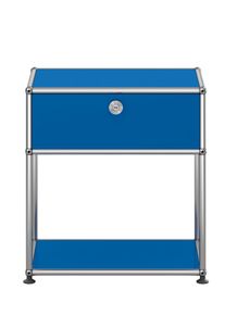 USM Haller Table de nuit avec compartiment ouvert Enzianbleu
