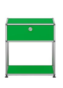 USM Haller Table de nuit avec compartiment ouvert Vert