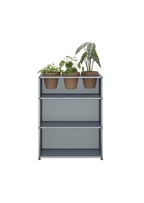 USM Haller Sideboard avec Insert plantes Medium gris