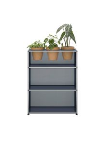 USM Haller Sideboard avec Insert plantes Anthrazit gris