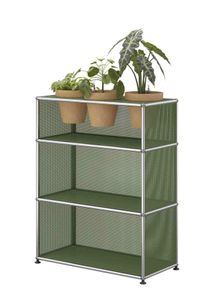 USM Haller Sideboard avec Insert plantes Vert olive