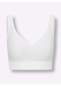 wäschepur Dames Comfortbeha zonder beugel in wit ,maat 85D, Witt, 90% Polyamide, 10% Elastan