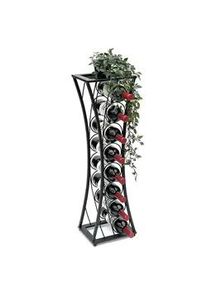 DanDiBo Weinregal Metall Schwarz Stehend Mika 80 cm , 25x83x20 cm , Weinregale
