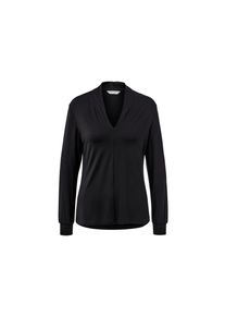 Tchibo - Pólóblúz V-nyakkivágással - nő - méret L 44/46 - fekete