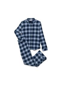 Tchibo - Flanel pizsama - nő - méret 44 - kék/kockás