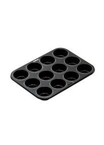 Ibili Moka | Molde muffin 12 cavidades negro - 35 x 27 cm