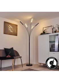 hofstein Lampadaire Totara LED Noir, 5 lumi&egrave;res