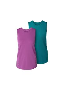 Tchibo - 2 Sport-Tops - Damen - Gr. S - violett