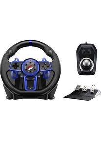 Flashfire Suzuka F111 gaming wheel black and blue (Switch), Gaming Controller, Schwarz