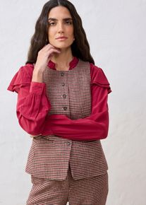 bonprix Femei Vestă cu l&acirc;nă &icirc;n compoziție, bej, 46