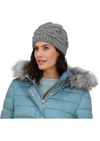 Damska Pleten&aacute; čiapka siv&aacute; veľkosť 0