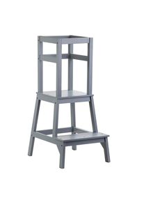 My Baby Lou Lernturm , Grau , Holz , Kiefer , massiv , 50.4x91x42.3 cm , EN 71 , Babymöbel & Kindermöbel, Babyzimmer, Hochstühle, Lerntürme