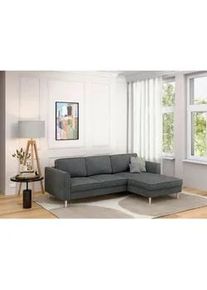 Trendmanufaktur Eckschlafsofa , Dunkelgrau , Textil , Buche , 232x161 cm , Made in Europe , Bettkasten erhältlich, Sitzqualitäten, Schlafen auf Sitzhöhe, Bettfunktion erhältlich, Rücken echt, Armteil links, Armteil rechts , Wohnzimmer, Sofas & Couches, Schlafsofas, Sonstige Schlafsofas