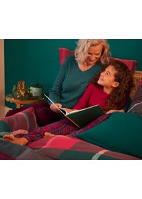 Tchibo - Pościel z flaneli - kolor: czerwony/zielony