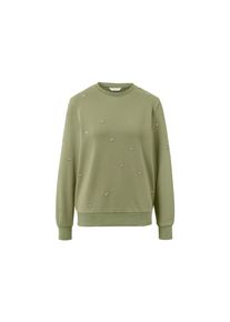 Tchibo - Bluza dresowa z haftowanymi aplikacjami - dla pań -rozmiar XL 48/50 - kolor: zielony/w kwiatki