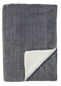 Schiesser Wohndecke »Sherpa-Decke Elsa« mit aufwendigem Zopfmuster in grau, Größe B/L: 150 cm x 200 cm