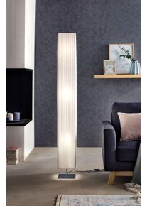 Salesfever Stehlampe »Theodor« E27 1 Stk. Plissee Lampenschirm in weiß, Größe Höhe: 160 cm