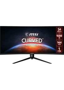 MSI Curved-Gaming-LED-Monitor »Optix MAG342CQR« 86 cm/34 ′′ 3440 x 1440 px UWQHD 1 Reaktionszeit 144 Hz höhenverstellbar, 3 Jahre Herstellergarantie..